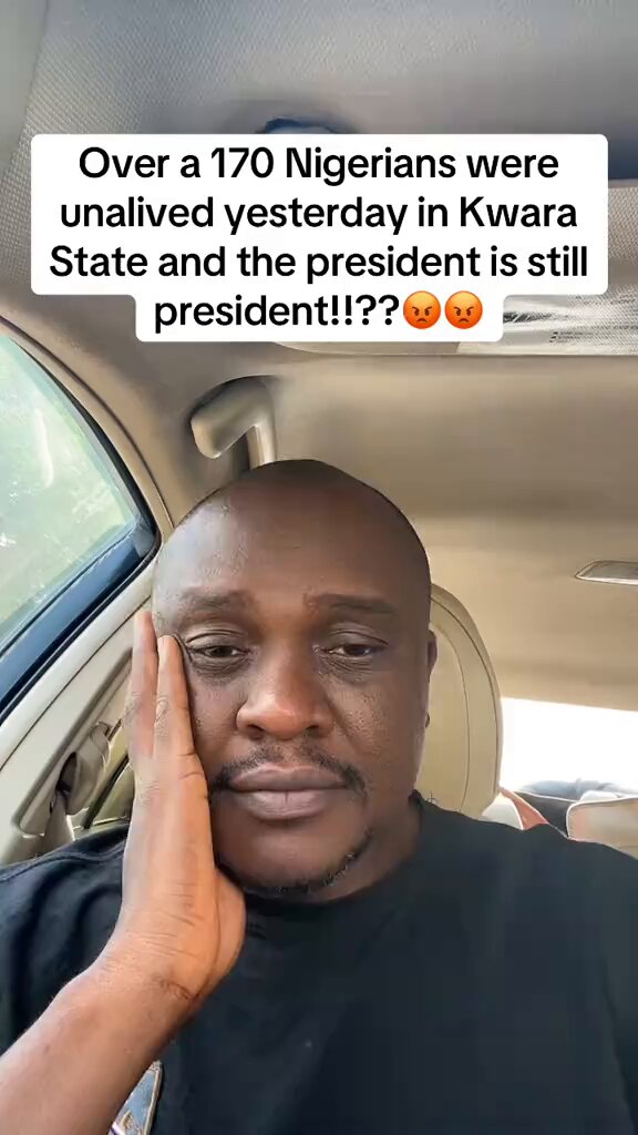 “The Audacity Of These Terrorists To Pause Their Slaughter Of Human Beings To Go And Pray, Only To Return And Resume Their Massacre And In All These Hours, Not a Single Security Agency In Kwara State Intervened Or Tried To Engage Them. In a Sane Country, Tinubu Would’ve Resigned By Now.” – Man