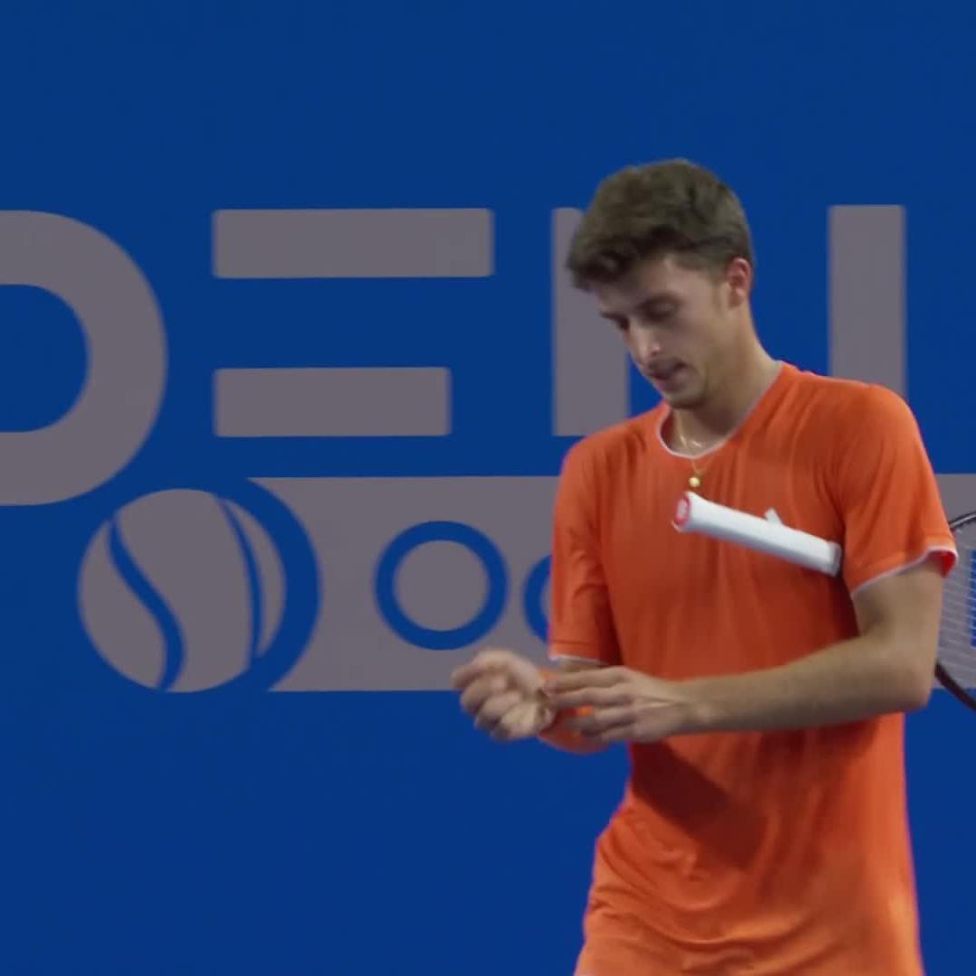 Another seed goes ❌ Flavio Cobolli loses out to fellow compatriot Luca Nardi 6-3 6-2! 🇮🇹 #OpenOccitanie26