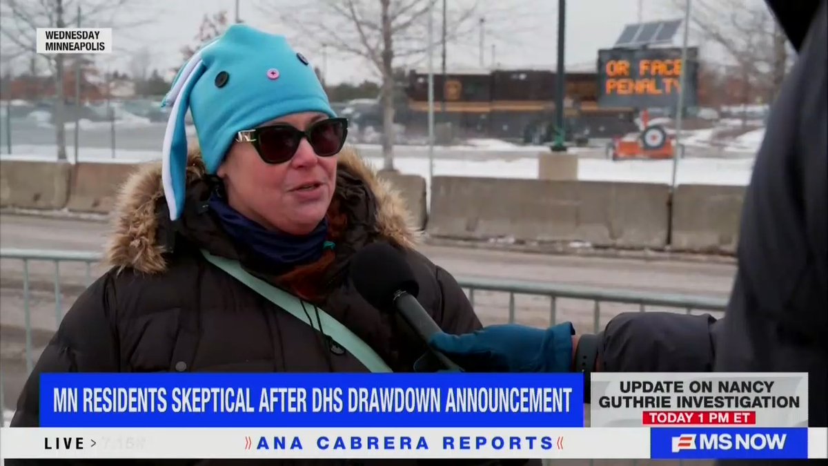 MN resident: I'm a psychiatric nurse, and it's already been really hard for our community. I also work with ESL kids for tutoring, and I've got first graders crawling on my lap terrified of ICE, scared of their parents being taken out.