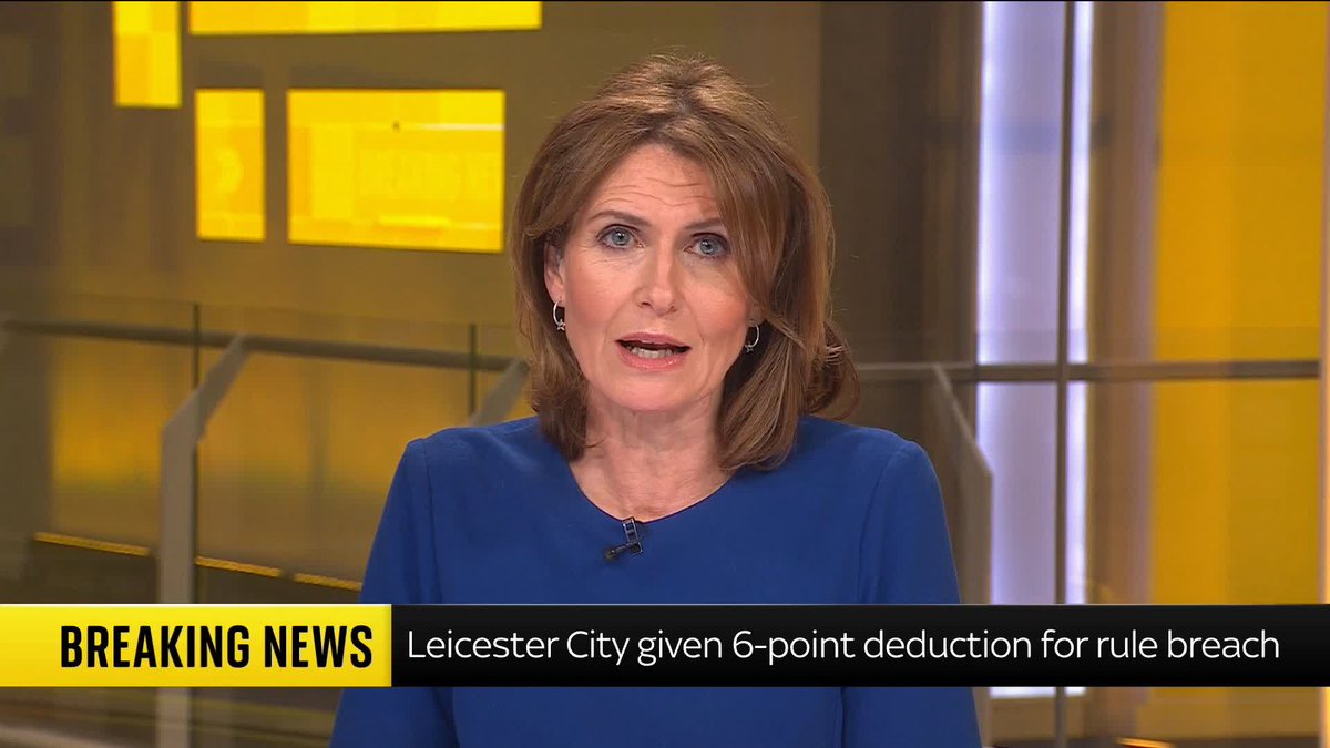 BREAKING: Leicester City has been given a 6-point deduction in the Championship due to breaching the EFL profit and sustainability rule 📺 Sky 501, Virgin 602, Freeview 233 and YouTube