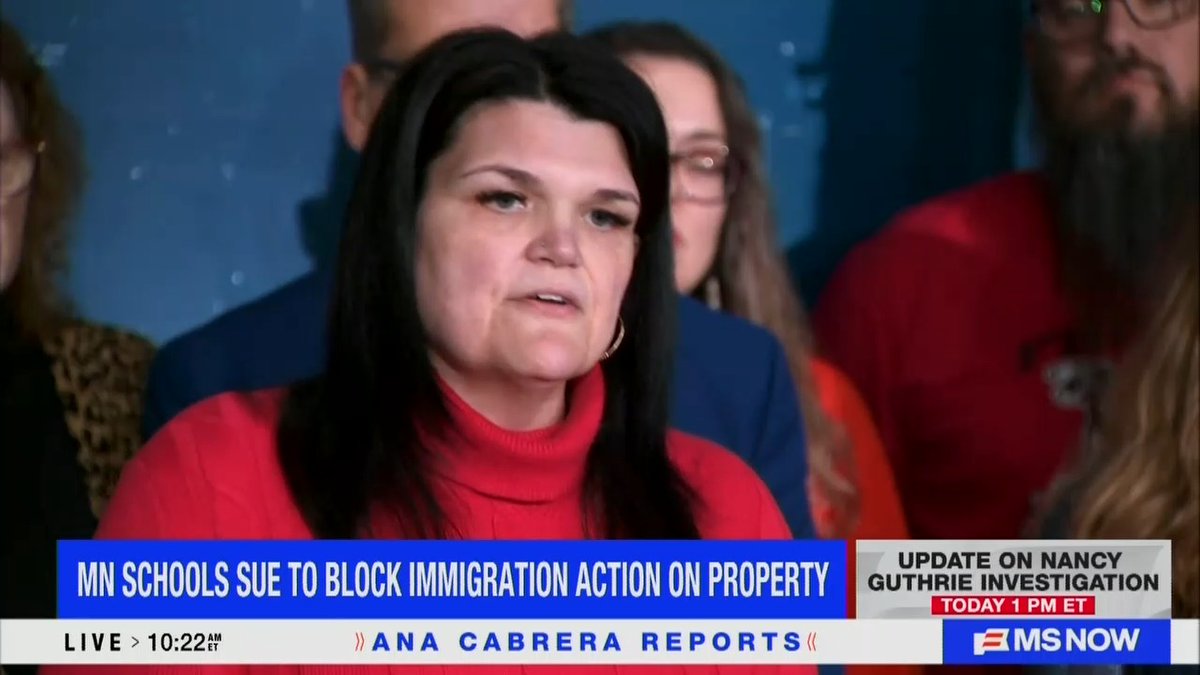 MN superintendent: We had a mother that arrived with her child, who is legally in the US, who was terrified and was followed by two ICE vehicles for no apparent reason. Our principal, who is always out at arrival, got yelled at, screamed at, mocked, videoed by 4 ICE agents.