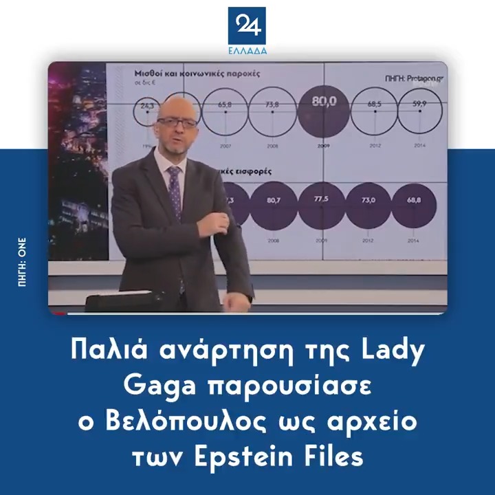 Παλιά ανάρτηση της Lady Gaga παρουσίασε ο Βελόπουλος ως αρχείο των Epstein Files