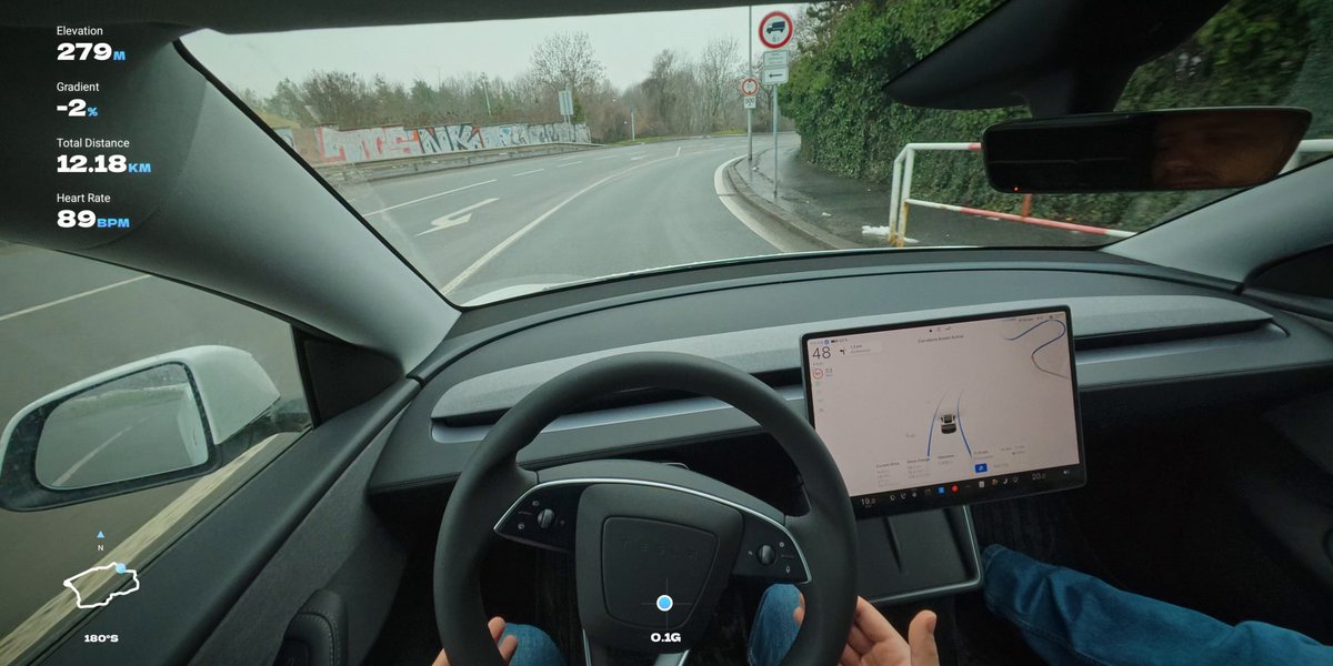 Tesla Autopilot gets way too close for comfort 😅 Full loop around Prague goes live on Monday! It was one hell of a drive...
