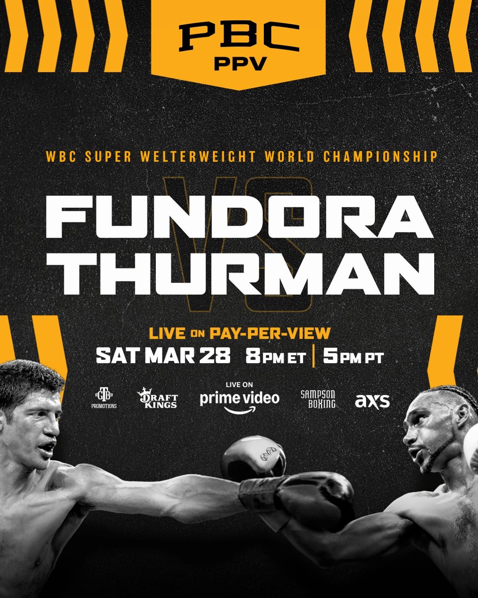🥊 Sebastian Fundora vs Keith Thurman Jr. 📆 March 28 ▶️ PBC PPV on Prime Video 📍 MGM Grand Hotel in Las Vegas, NV 🔗