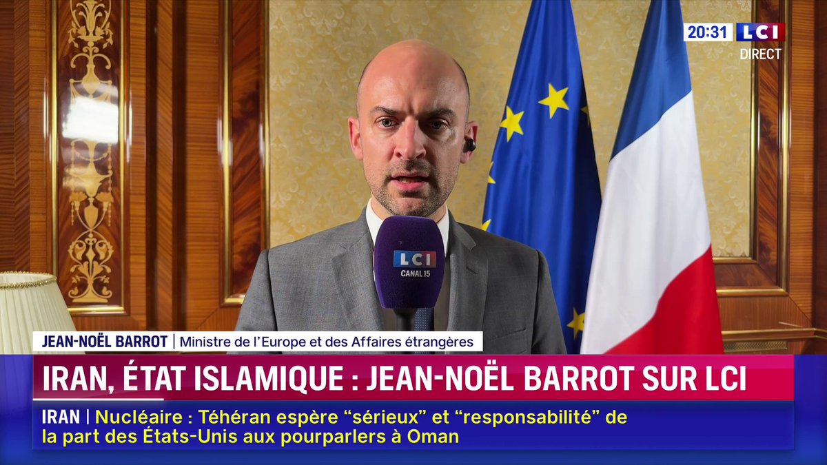 Syrie : "La priorité (...) c'est de prévenir toute résurgence de Daesh (...) et cela passe aussi par une attention continue à la sécurité des camps et des prisons du nord-est syrien", Jean-Noël Barrot ▶️ Darius Rochebin