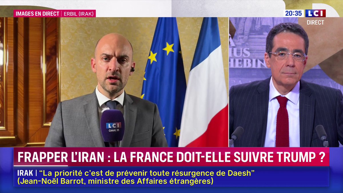 "Le programme nucléaire iranien soulève pour la France des enjeux de sécurité", Jean-Noël Barrot ministre de l'Europe et des Affaires étrangères ▶️ Darius Rochebin