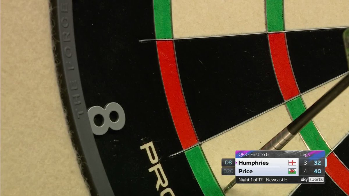 LEVEL GAME! Luke Humphries is averaging over 105 as he levels this match against Gerwyn Price 4-4, with all legs being won on throw! 📺 #PLDarts | QF3