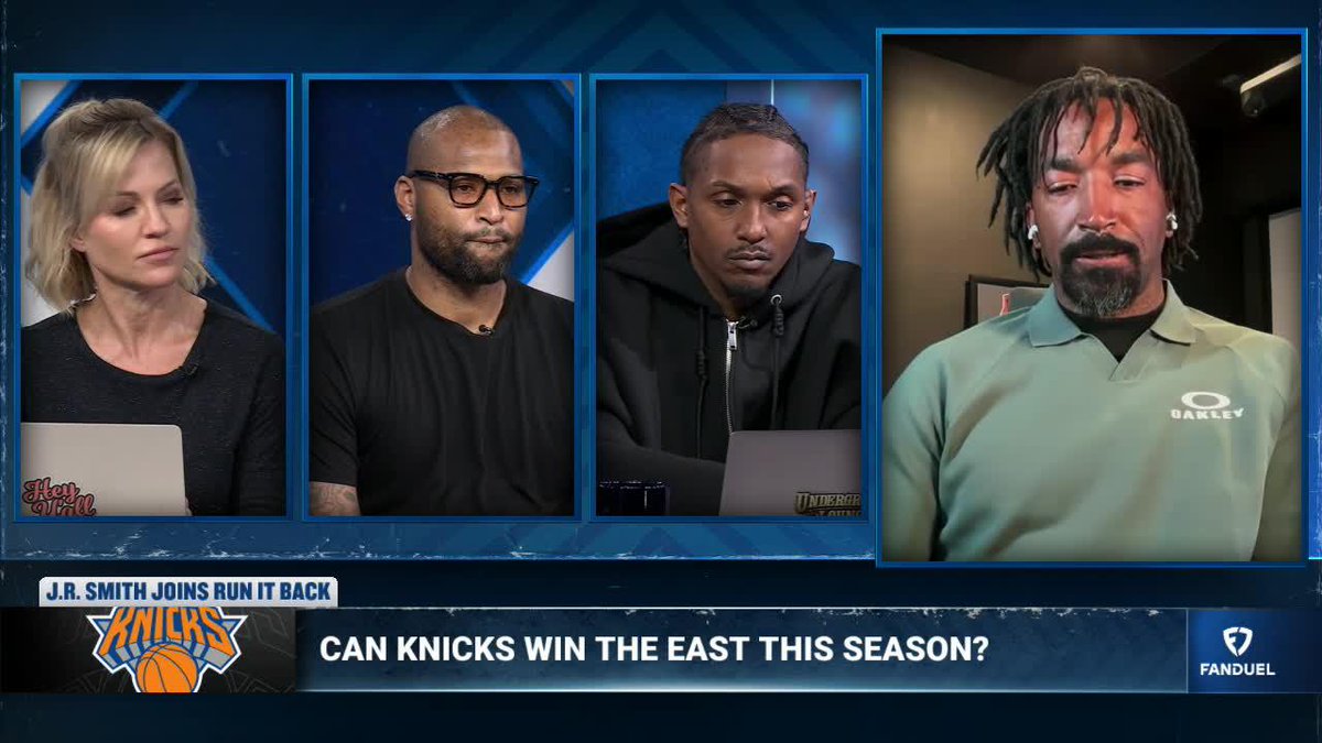 "'Man, my back hurt.'" JR Smith reveals the conversations at the Knicks homecoming game 🤣💯 Michelle Beadle | Lou Williams | DeMarcus Cousins | JR Smith
