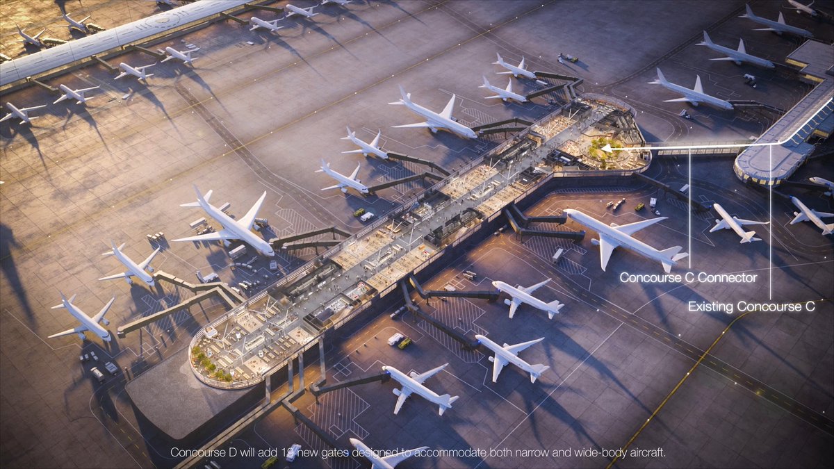 Rising just south of Concourse C, The New Concourse D, part of the #ORDNext expansion, will create a welcoming and seamless travel experience rooted in Chicago's architectural legacy. Take a peek inside the transformative space! ✈️