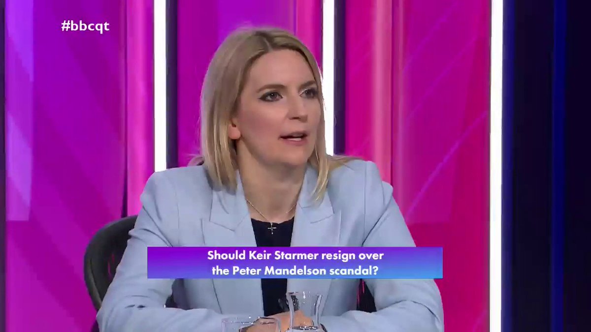 "Keir Starmer placed this man directly in the heart of his government... and now it's blown up in his face" Conservative Julia Lopez says the Prime Minister has "lost all authority to govern" over his decision to appoint Peter Mandelson as US ambassador in 2024 #bbcqt