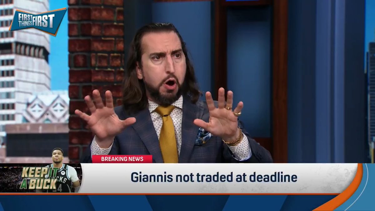 .nick wright doesn’t blame the Bucks for not trading Giannis now, but... “I am disappointed as a basketball fan that it’s just another wasted year for Giannis.”