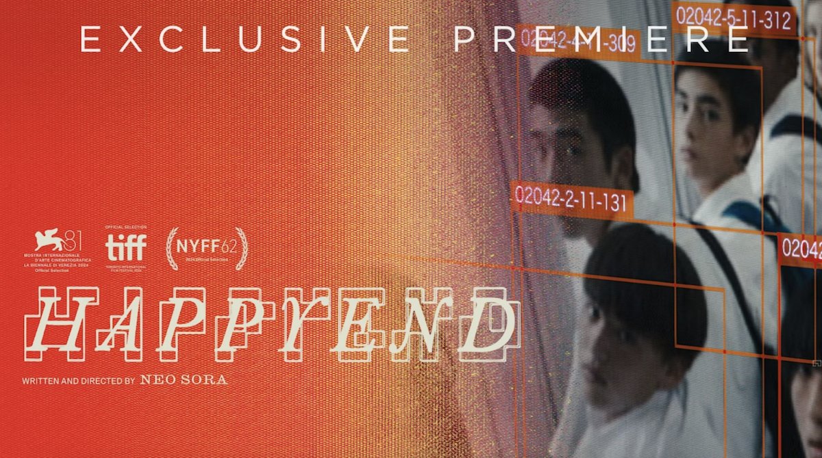 ✨MARK YOUR CALENDARS ✨ Next Tuesday (February 10), Neo Sora's unmissable new film HAPPYEND — a mesmerizing vision of resistance, rebellion, and the irrepressible spirit of youth — will make its streaming debut on the Criterion Channel!