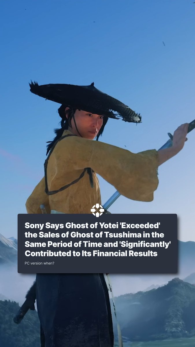 Ghost of Yotei "exceeded" the sales of Ghost of Tsushima and Sony was very pleased ⚔️