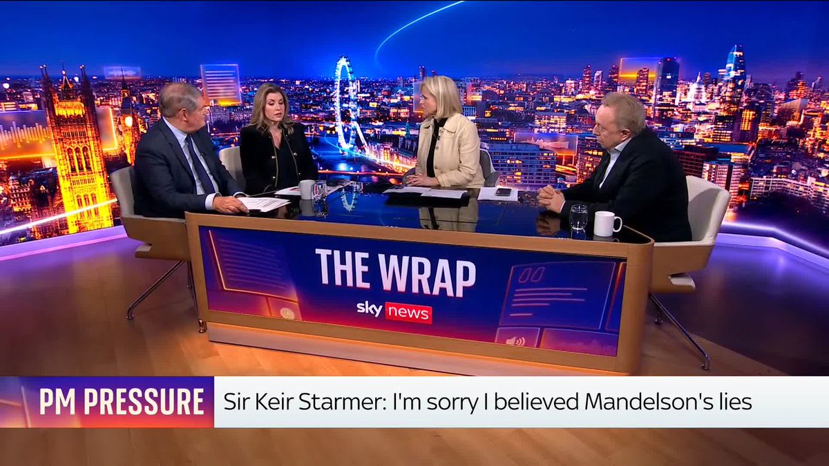 🟣 "The prime minister is now fatally wounded." Penny Mordaunt and steve richards discuss the survivability of the Mandelson saga for Sir Keir Starmer on The Wrap. Latest ➡️ 📺 Sky 501, Virgin 602, Freeview 233 and YouTube