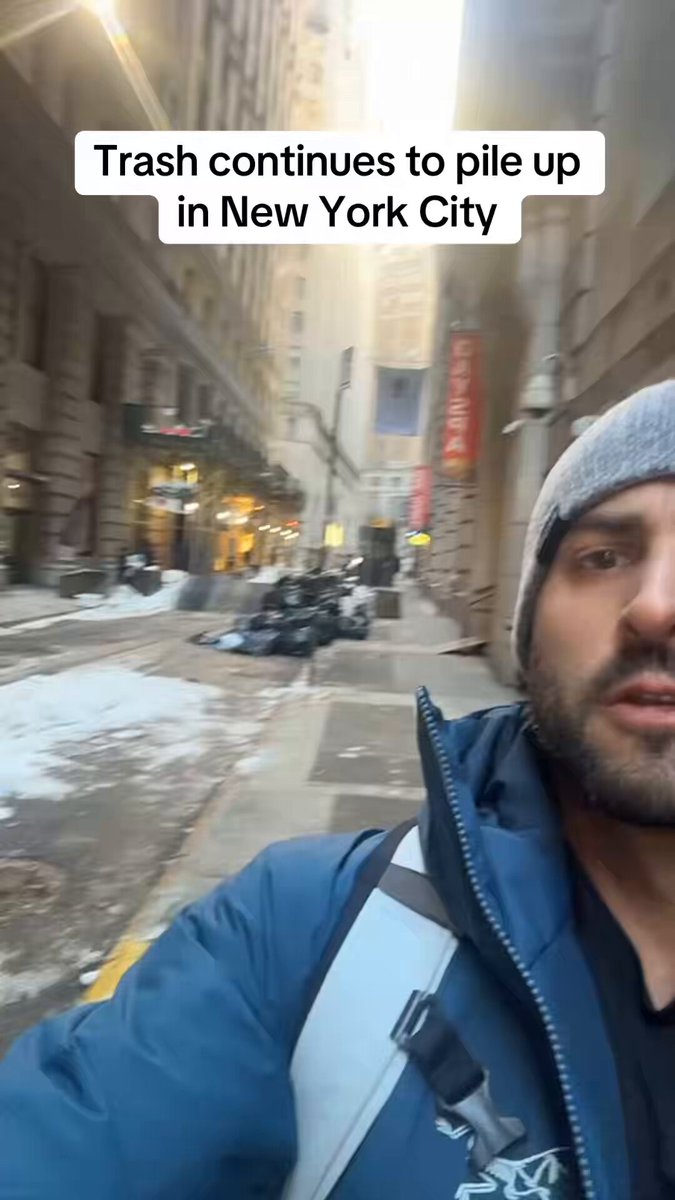 I refuse to let people lie and cover this up Huge piles of trash &amp; snow are still covering the streets of New York City… Where is the sanitation department?? Mayor Zohran Kwame Mamdani