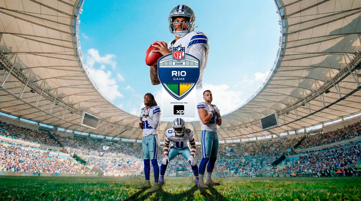 O TIME DA AMÉRICA NO BRASIL 🤝🇧🇷 O Dallas Cowboys está oficialmente confirmado para jogar o NFL Rio Game em 2026 no Maracanã. AMERICA’S TEAM IN BRAZIL 🤝🇧🇷 The Dallas Cowboys are officially confirmed to play the 2026 NFL Rio Game at the Maracanã.