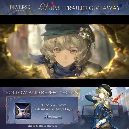 Brume Trailer - Formless Flame, Fearless Heart | Reverse: 1999 Maybe "fate" is just that, and the ending cannot be changed. So be it! Adventure can wait. The sun shining on the Seine won't! [Giveaway] 1. Follow Reverse: 1999 | Version 3.5 Available Now 2. RT before Feb.14th