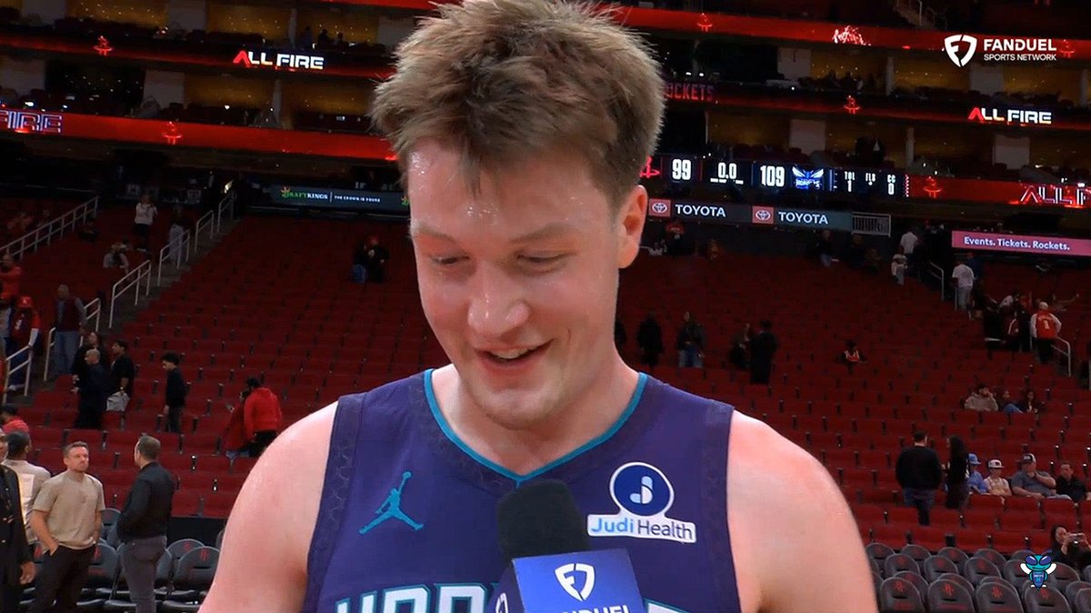 🎙️ Kon Knueppel on the team's collective mindset and 8-game win streak: "When we do it, we're really, really good. At the end of the game, we gotta be better. Just taking every chance we get to get better, starts with us starters finishing that game strong."