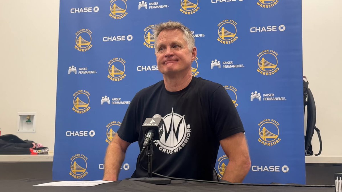 Steve Kerr after exiting a loud road locker room celebration: “Felt like we won the championship.”