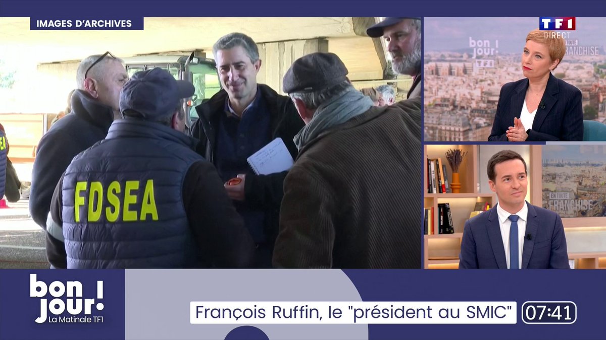 🔴 François Ruffin, le "Président au Smic" 🗣️ Clémentine Autain "salue le coup de communication" mais s'avoue "moins convaincue sur le fond (...) Je suis pour désmicardiser la France, pas pour smicardiser le président de la République" 📺 #EnTouteFranchise avec Adrien Gindre