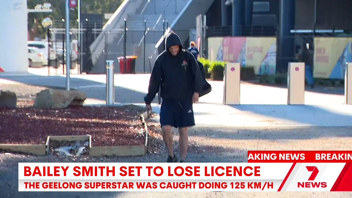 BREAKING: Geelong superstar Bailey Smith is set to lose his driver's licence after being caught speeding.