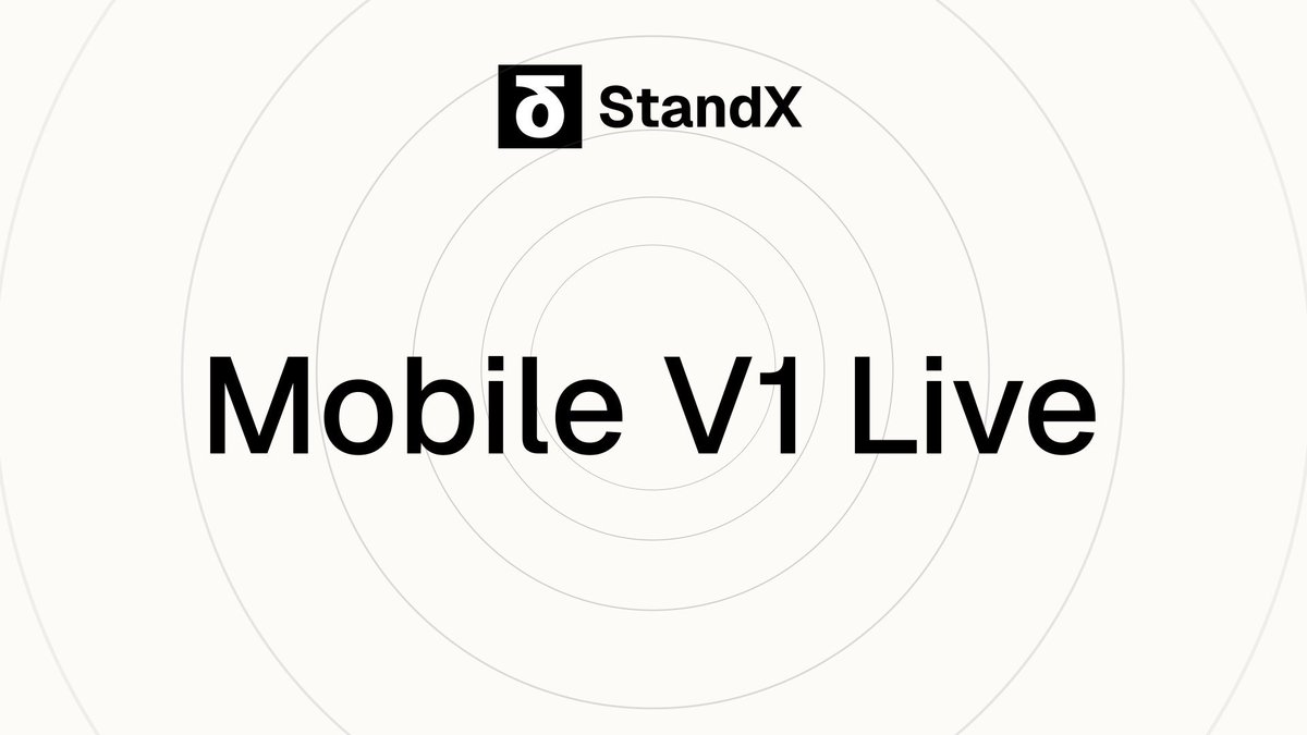 📢 StandX mobile trading is live. Simply scan your desktop QR code at: to trade on mobile today. We stand with traders on every screen.