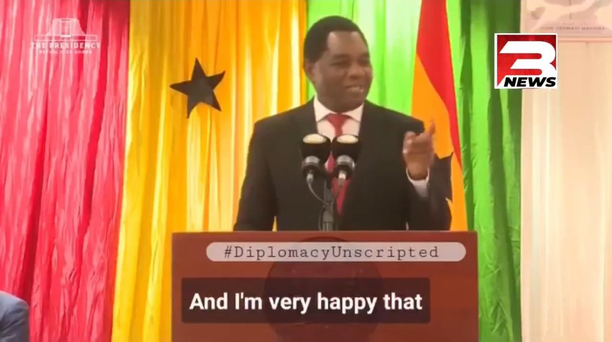 President of Zambia 🇿🇲 has ordered more Fugu after admiring the Foreign Affairs Minister Samuel Okudzeto Ablakwa in a colourful smock/fugu/batakari. #3NewsGH #TV3GH