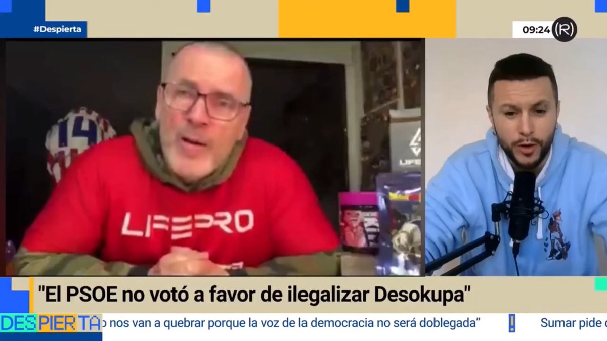 "Daniel Esteve es un publicista del odio, una persona cuya prioridad es hacer pasta y ha visto un nicho de mercado atacando a la clase trabajadora" Alejandro Plana 🔻⚒️ sobre el apoyo de las televisiones al führer de Desokupa 👇🏽 📺 DESPIERTA!