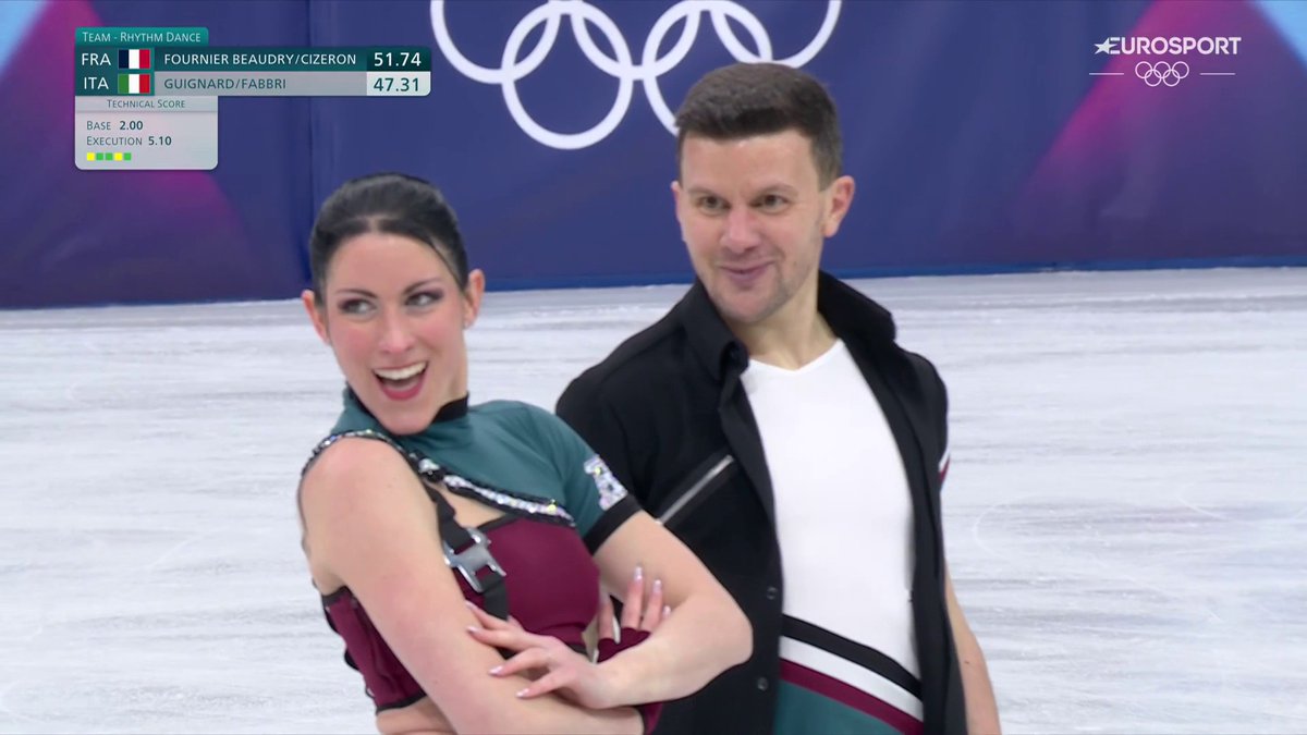 GUIGNARD E FABBRI SULLE NOTE DEI BACKSTREET BOYS 🕺💃 La coppia azzurra totalizza 83.54 punti nella prova della rhythm dance del team event di pattinaggio di figura ed è quinta in classifica ⛸️🇮🇹 #HomeOfTheOlympics #MilanoCortina2026 #FigureSkating #Guignard #Fabbri