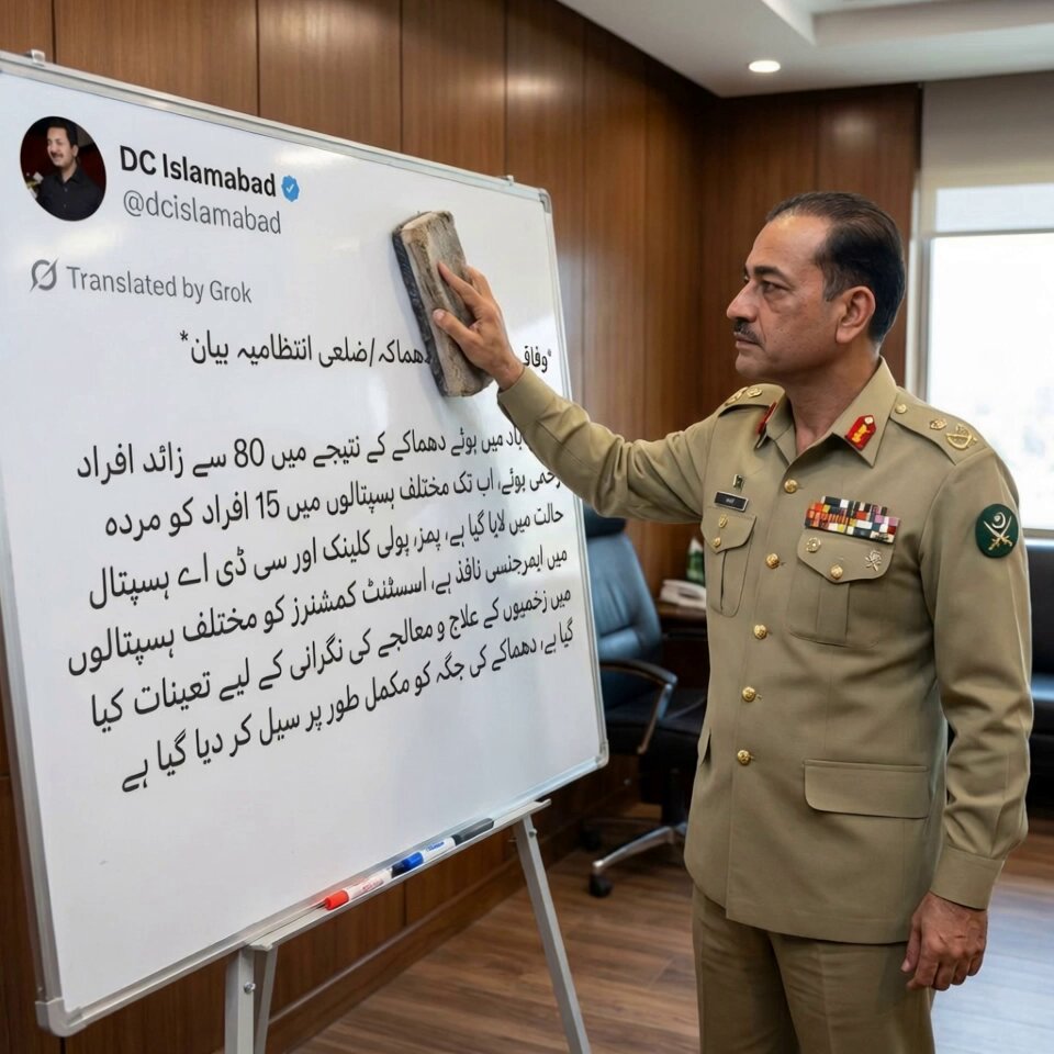 Islamabad blast: 30+ dead, 100+ injured (Latest) But news/reporting even tweets are not allowed in order to hide security failure and due to basant DC Islamabad deleted his tweet and then after outrage posted again