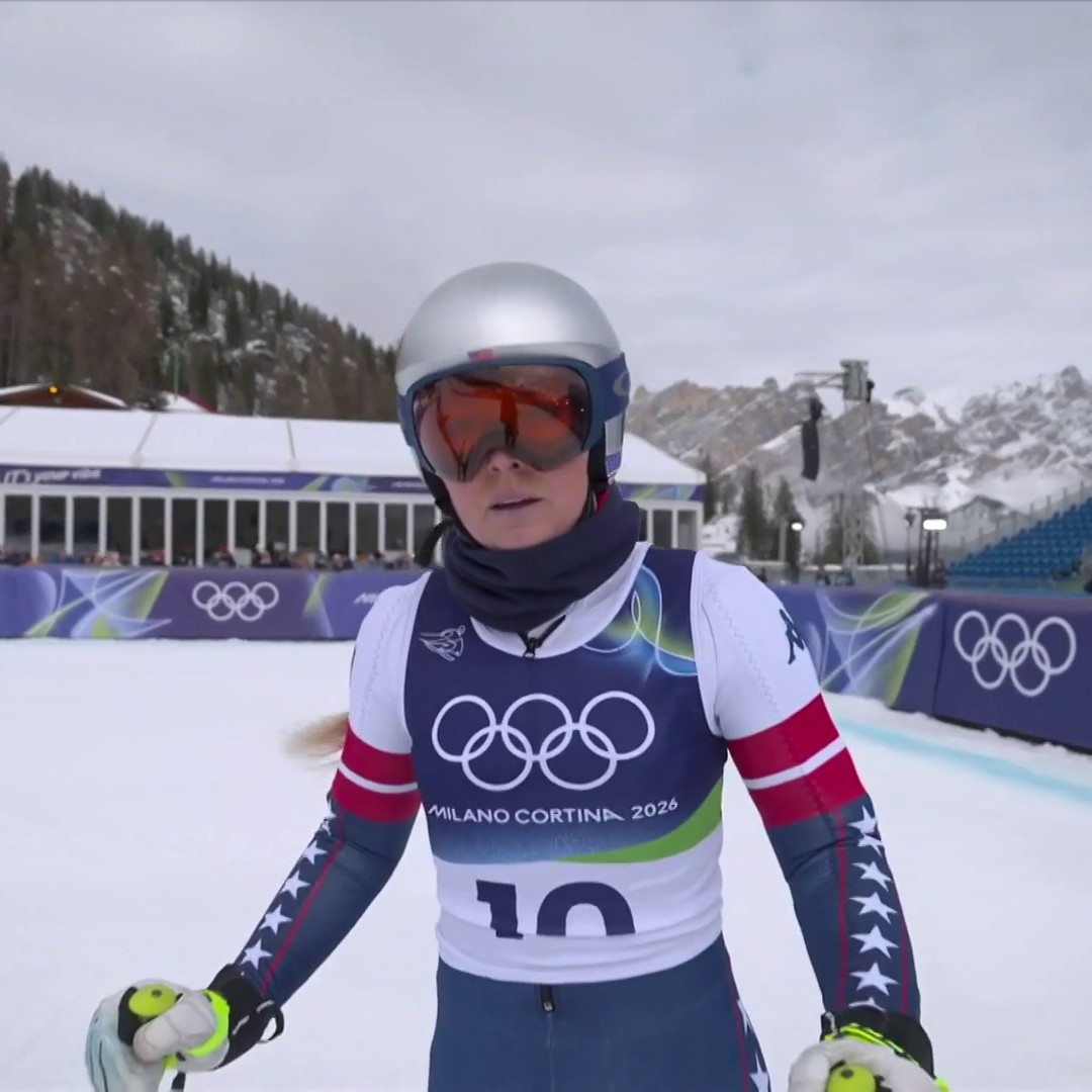 Imagine competing at an Olympic Games with a ruptured ACL... Lindsey Vonn is built different 🤯 She's back on the slopes just one week after her injury for a downhill practice run 💪