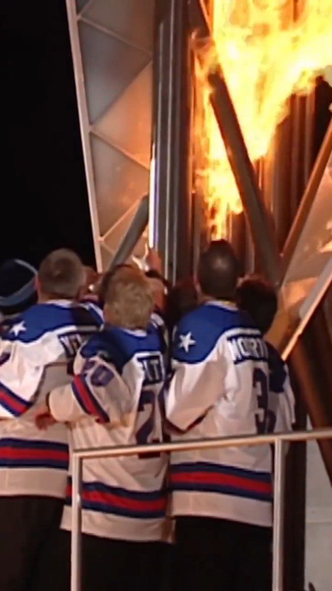 The "Miracle on Ice" team lighting the flame at the 2002 Olympics was an iconic opening ceremony moment.