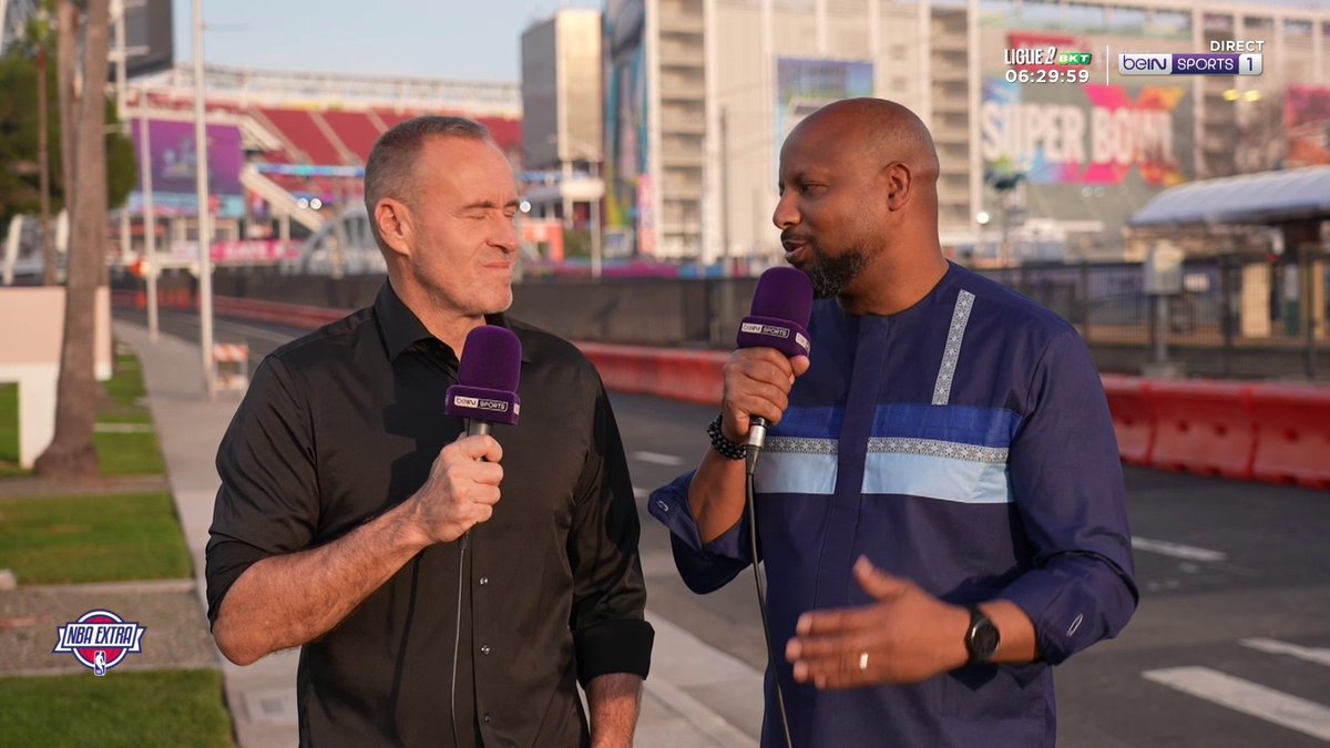 🏀 #NBAExtra 🏈 J-2 avant le #SuperBowlLX, on retrouve nos envoyés spéciaux LIONEL BUTON et Marc-angelo SOUMAH en direct de Santa Clara !