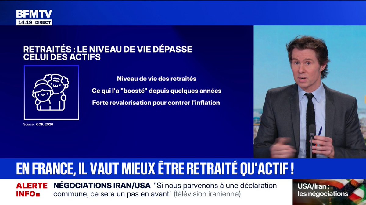 Retraites: le niveau de vie des retraités légèrement supérieur à celui des actifs