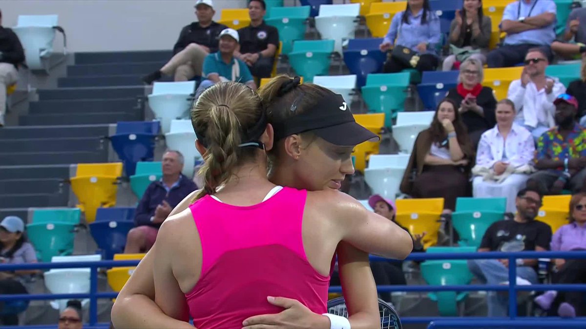 Final SECURED 👏 Tereza Mihalikova & Olivia Nicholls defeat Eala & Tjen 6-4, 6-2 to book their place in the Final. #MubadalaAbuDhabiOpen