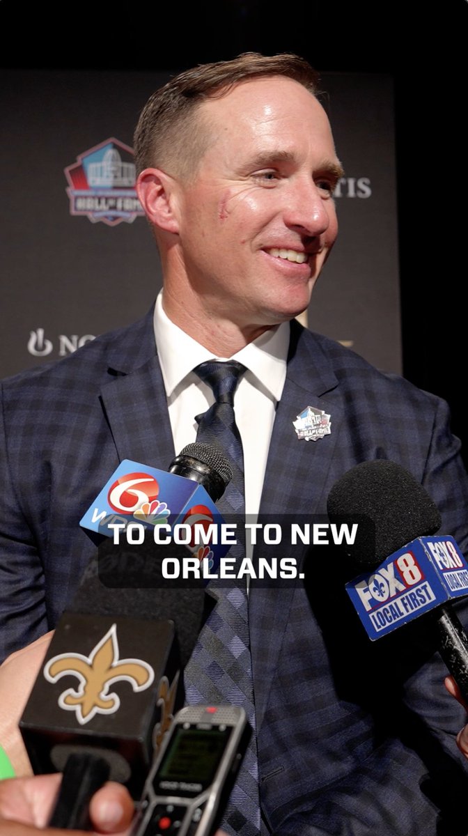 “I needed New Orleans more than New Orleans needed me” - Hall of Famer Drew Brees🥹