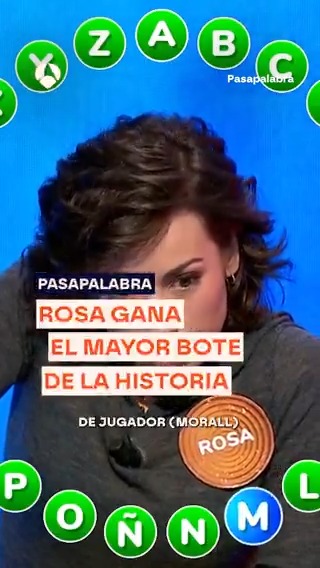 Rosa Rodríguez gana 2.716.000 euros con el mayor bote en la historia de Pasapalabra. 🎉😎 🙌 #Pasapalabra arrasa con 3.696.000 espectadores y un 36,8% de cuota. 📺 Más de 5,3 millones de espectadores únicos. 🥇 Es el bote más visto. Completo ▶️