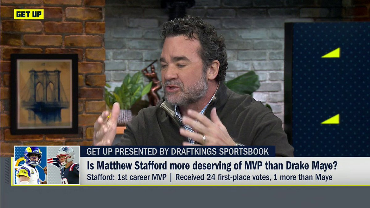 .Jeff Saturday believes Drake Maye should have won the NFL MVP award over Matthew Stafford 👀