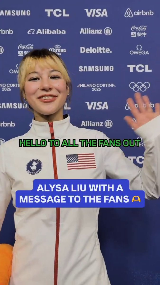 Alysa Liu 🤝 All the fans at the #WinterOlympics!