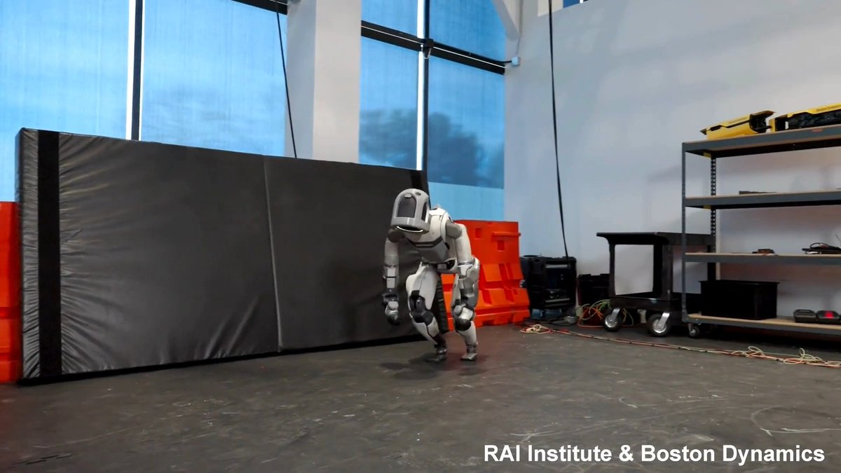 Atlas can perform a backflip combo like a gymnast and also walk naturally across a stage. These very different movements are enabled by the whole-body learning framework developed by the RAI Institute and deployed by Boston Dynamics. We’re getting closer to robust, generalist humanoid behaviors that transfer zero-shot from simulation to physical performance:
