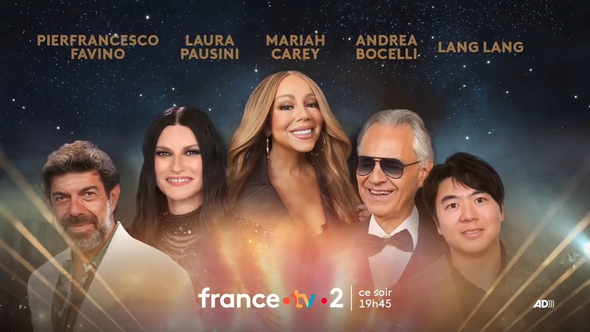 #MilanCortina2026 Aux côtés des athlètes, Mariah Carey, Andrea Bocelli, Laura Pausini et bien d’autres feront vivre l’esprit olympique à la cérémonie d’ouverture des JO d’hiver 2026 ! 👉Rendez-vous ce soir à 19h45 sur France 2 et !