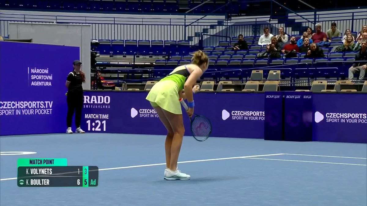Katie Boulter is through to the Ostrava Open final! 🇬🇧 She beats Katie Volynets 6-1 6-3 🙌