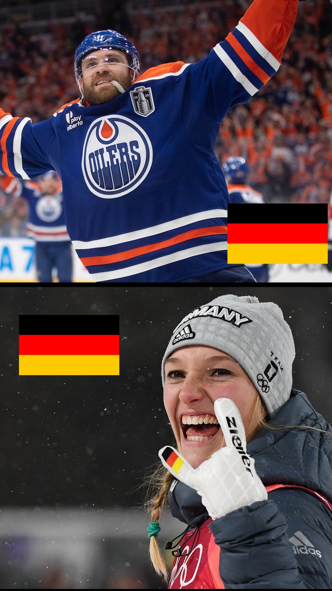 Germany's flagbearers 🇩🇪✨ First time Olympian, NHL superstar Leon Draisaitl and Olympic silver medalist Katharina Schmid will lead the team at the Milan–Cortina Winter Games. Chosen by the fans 🫡 #MilanoCortina2026