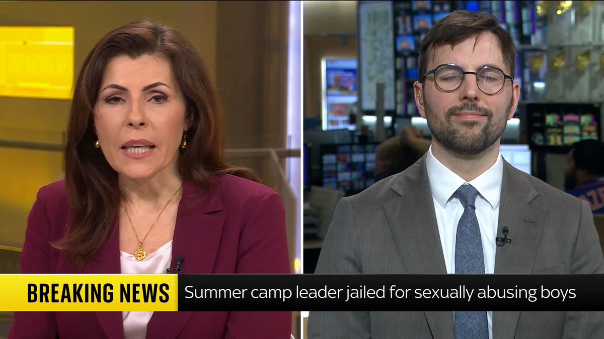 BREAKING: A summer camp leader who drugged children with sweets laced with a tranquiliser before sexually assaulting them has been jailed for more than 23 years. Sky's Graham Stothard 🎥 reports. 📺 Sky 501, Virgin 602, Freeview 233 and YouTube