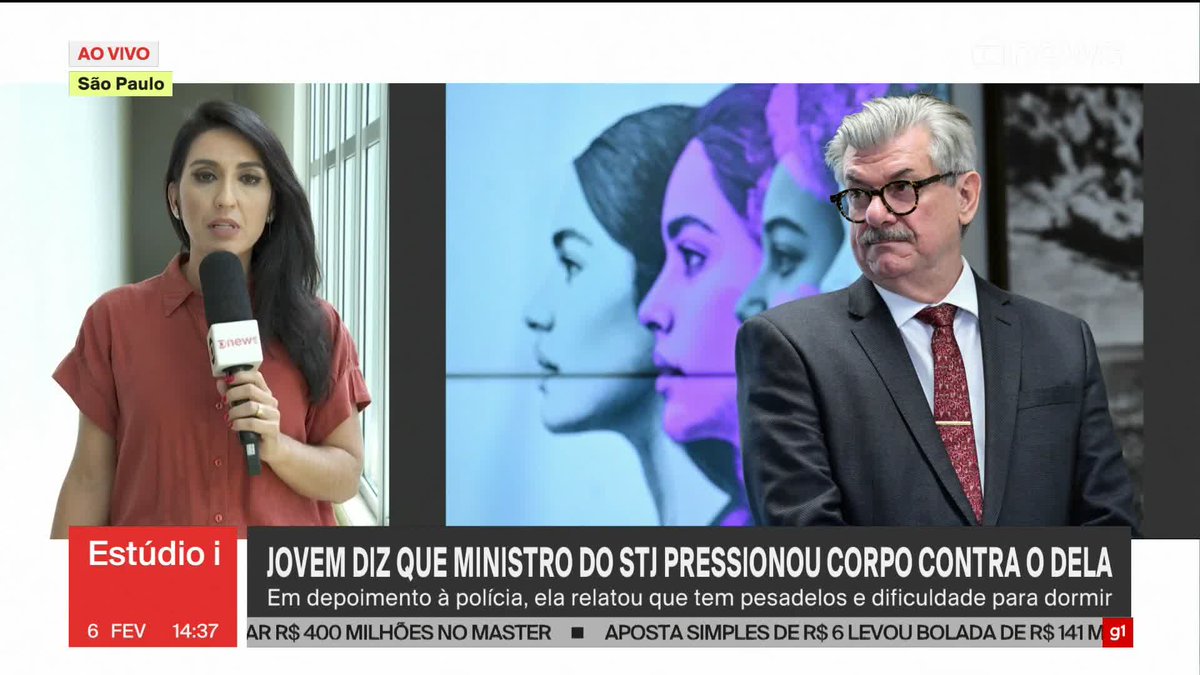 Jovem conta à polícia que ministro do STJ Marco Buzzi passou a mão em suas nádegas e pressionou o corpo contra o dela dentro do mar. Em nota, a defesa critica o que chama de "julgamento antecipado". ➡️ Assista à #GloboNews: #Estúdioi