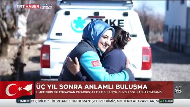 Asrın felaketinde gece gündüz demeden zamanla yarışan arama kurtarma ekipleri, birçok hayata yeniden nefes oldu. O karanlık günde Malatya’da enkazdan çıkarılan Tekin ailesinin üyeleri, kendilerini kurtaran UMKE ekibiyle 3 yıl sonra bir araya geldi.