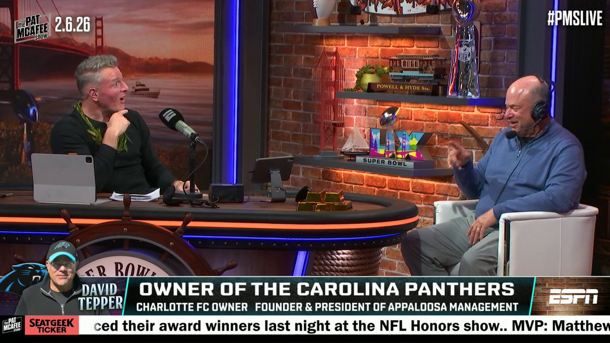 "Cam was always welcome back, and I just called Cam. ... We need you. You will provide the energy in the stadium, which he did." Carolina Panthers' owner David Tepper on his relationship with Cam Newton and being back in a playoff environment ✍️ (via Pat McAfee)