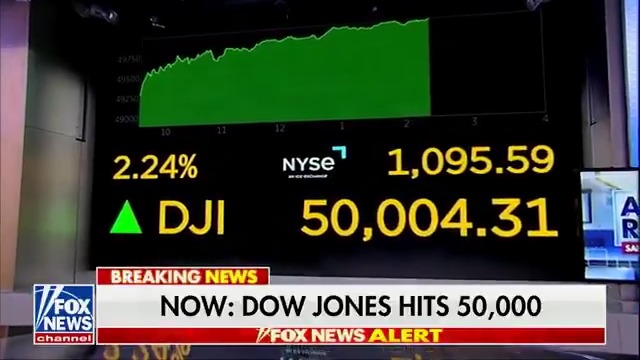 SORRY, PANICANS: The Dow Jones Industrial Average just surpassed 50,000 for the first time in history 📈📈📈