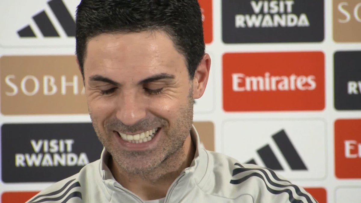 Mikel Arteta does the 67 trend 😂