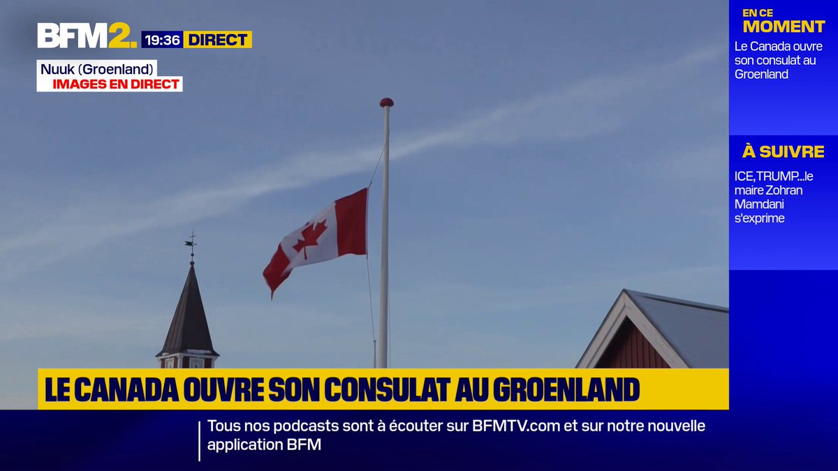 "Nous nous tiendrons aux côtés du peuple du Groenland et du Danemark", déclare la ministre des Affaires étrangères canadienne Anita Anand Le Canada ouvre son consulat à Nuuk, au Groenland #BFM2